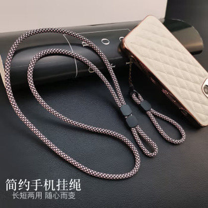 簡約兩用手機挂繩長款手機殼挂脖繩可拆卸調節挂鏈手工編織